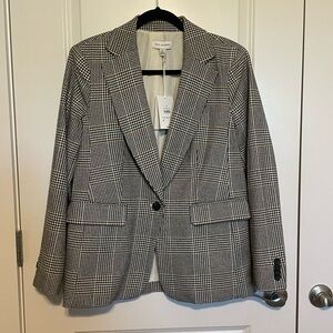 NWT! Free Assembly Plaid Blazer Jacket Size Medium with Buttons